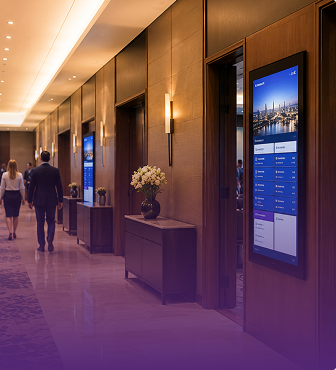 digital signage for hotels UK