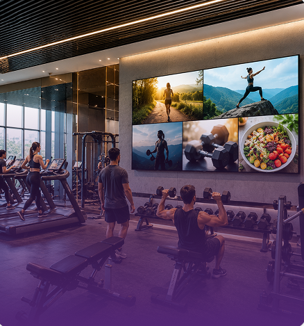 leisure centre digital signage UK