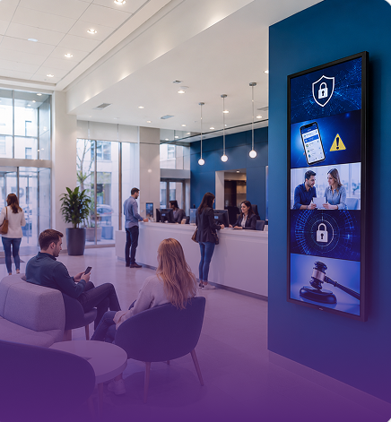 bank branch digital display screens