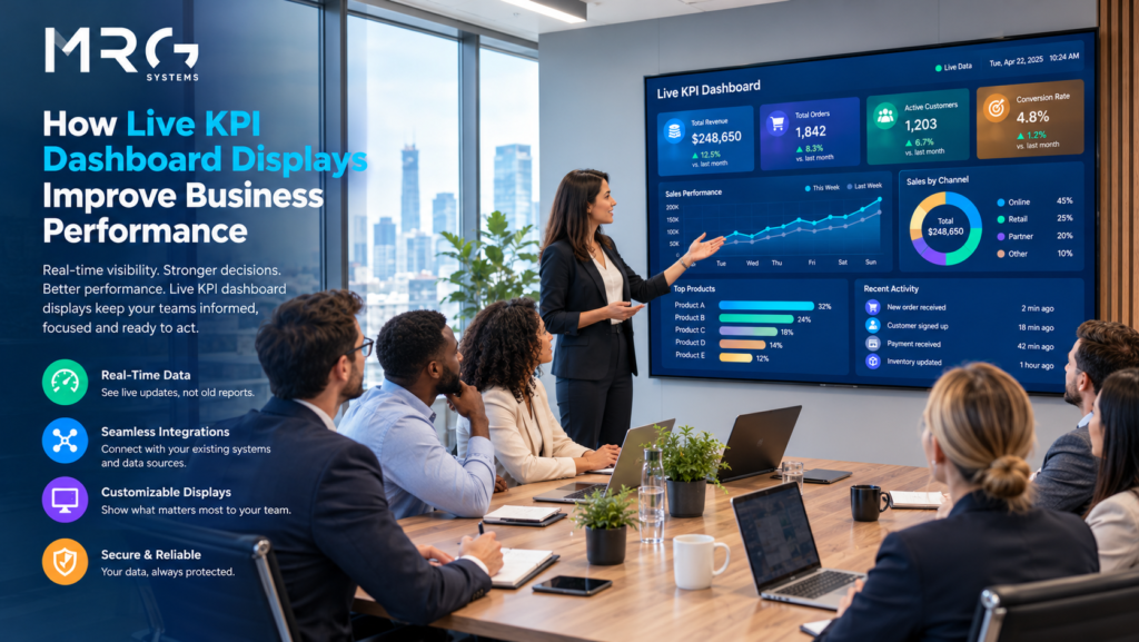 Live KPI Dashboard Displays Improve Business Performance